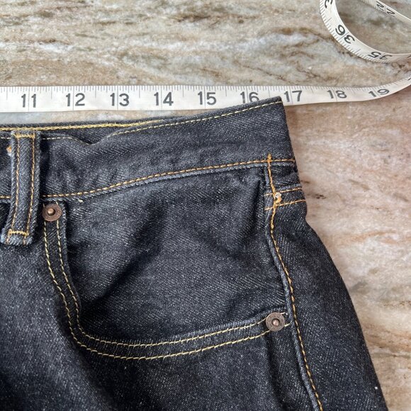 Levis 501 Original Fit Mens Jeans Button Fly Black Sz 35x34 Hemmed to 31” Inseam - Picture 7 of 9